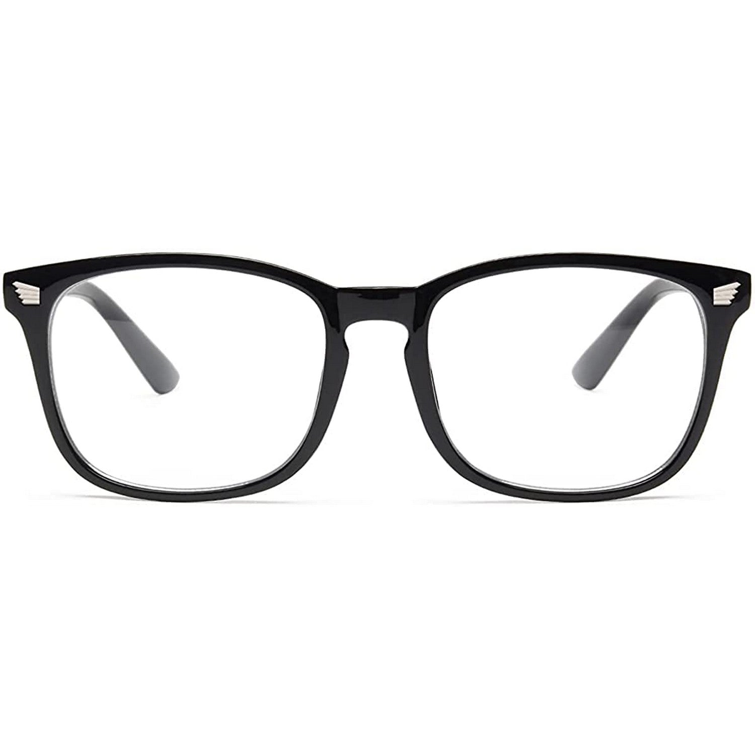 Blue Light Blocking Transparent Square Eyeglasses for Men & Women - Dervin