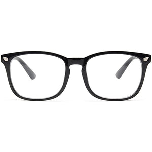 Blue Light Blocking Transparent Square Eyeglasses for Men & Women - Dervin