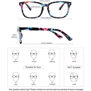 Blue Light Blocking Transparent Square Eyeglasses for Men & Women - Dervin