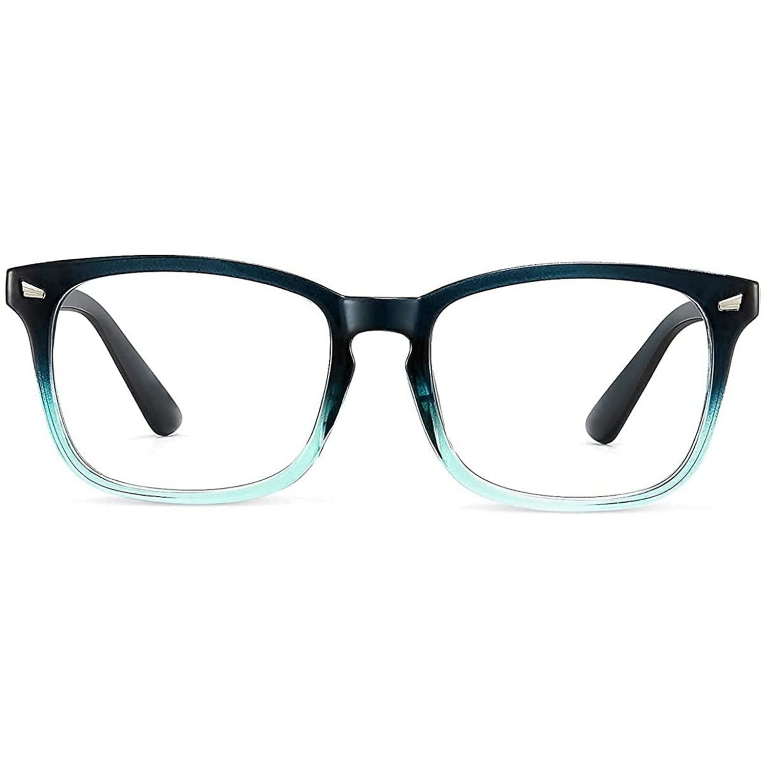 Blue Light Blocking Transparent Square Eyeglasses for Men & Women - Dervin