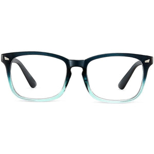 Blue Light Blocking Transparent Square Eyeglasses for Men & Women - Dervin