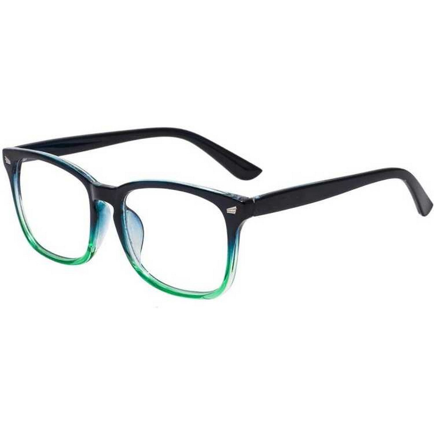 Blue Light Blocking Transparent Square Eyeglasses for Men & Women - Dervin