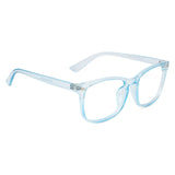 Blue Light Blocking Transparent Square Eyeglasses for Men & Women - Dervin