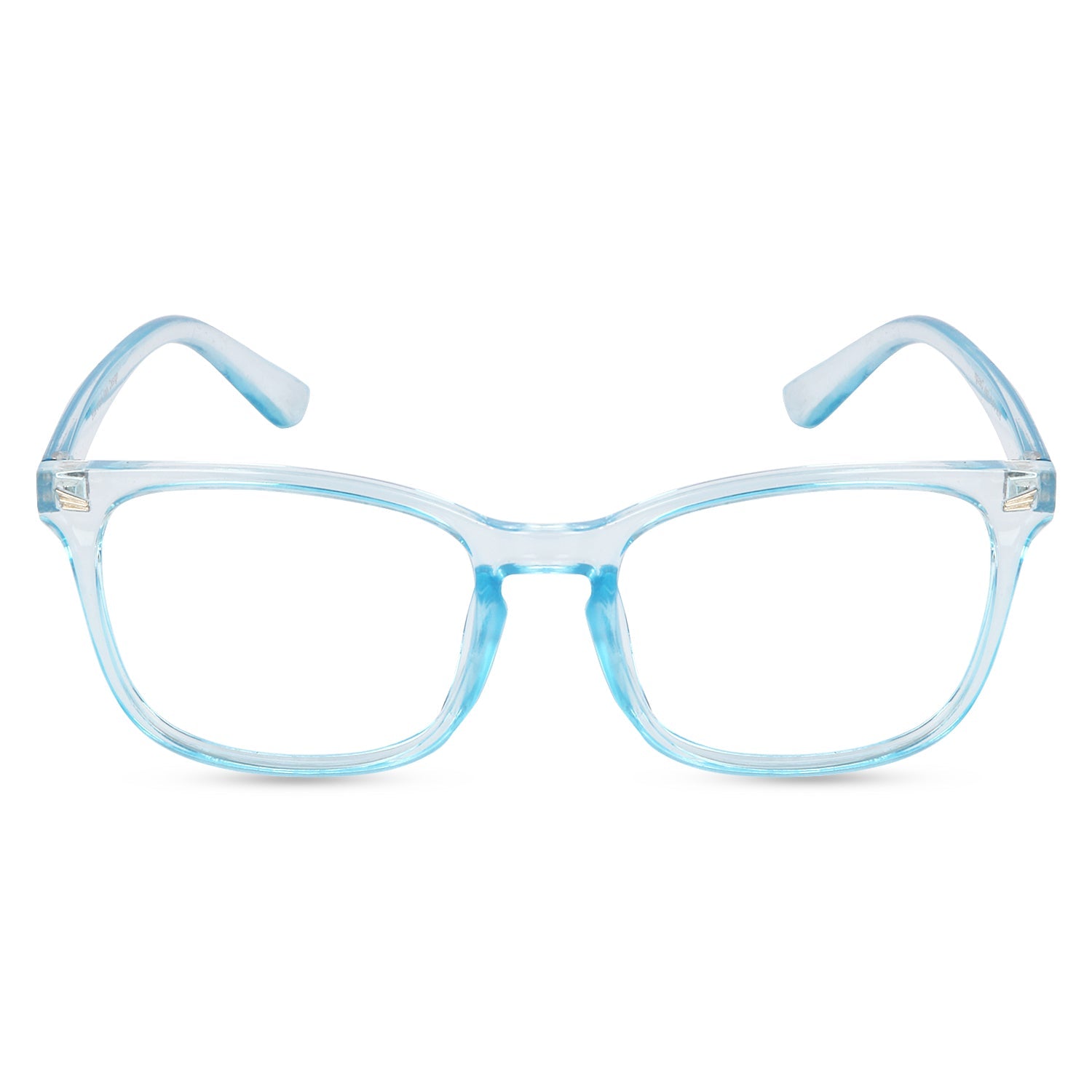 Blue Light Blocking Transparent Square Eyeglasses for Men & Women - Dervin