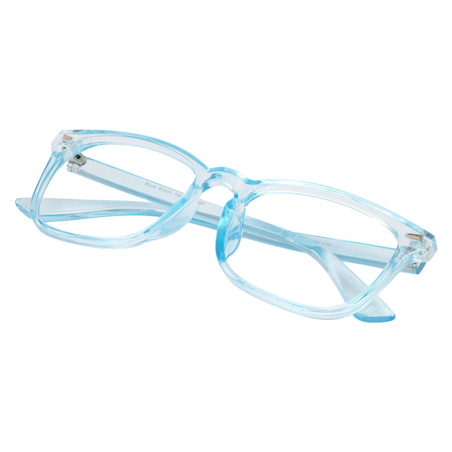 Blue offers Light Proof Large Square Glasses Fashionable For Men And Women Clear Lens G