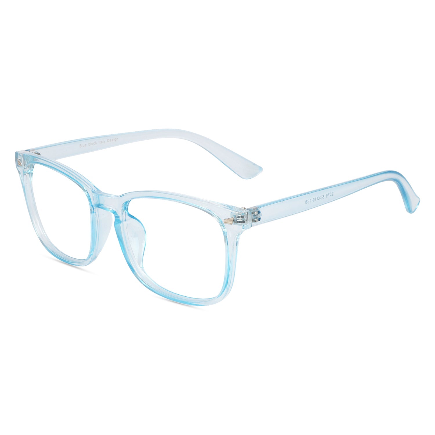 Blue Light Blocking Transparent Square Eyeglasses for Men & Women - Dervin