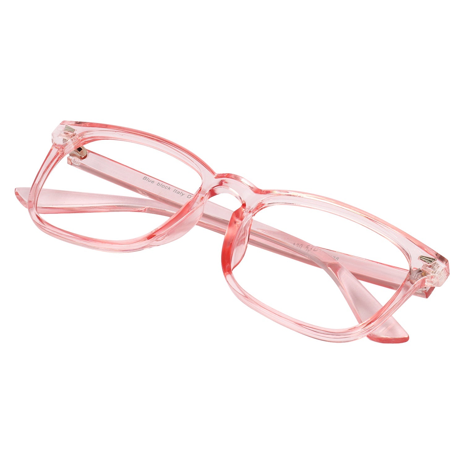 Blue Light Blocking Transparent Square Eyeglasses for Men & Women - Dervin