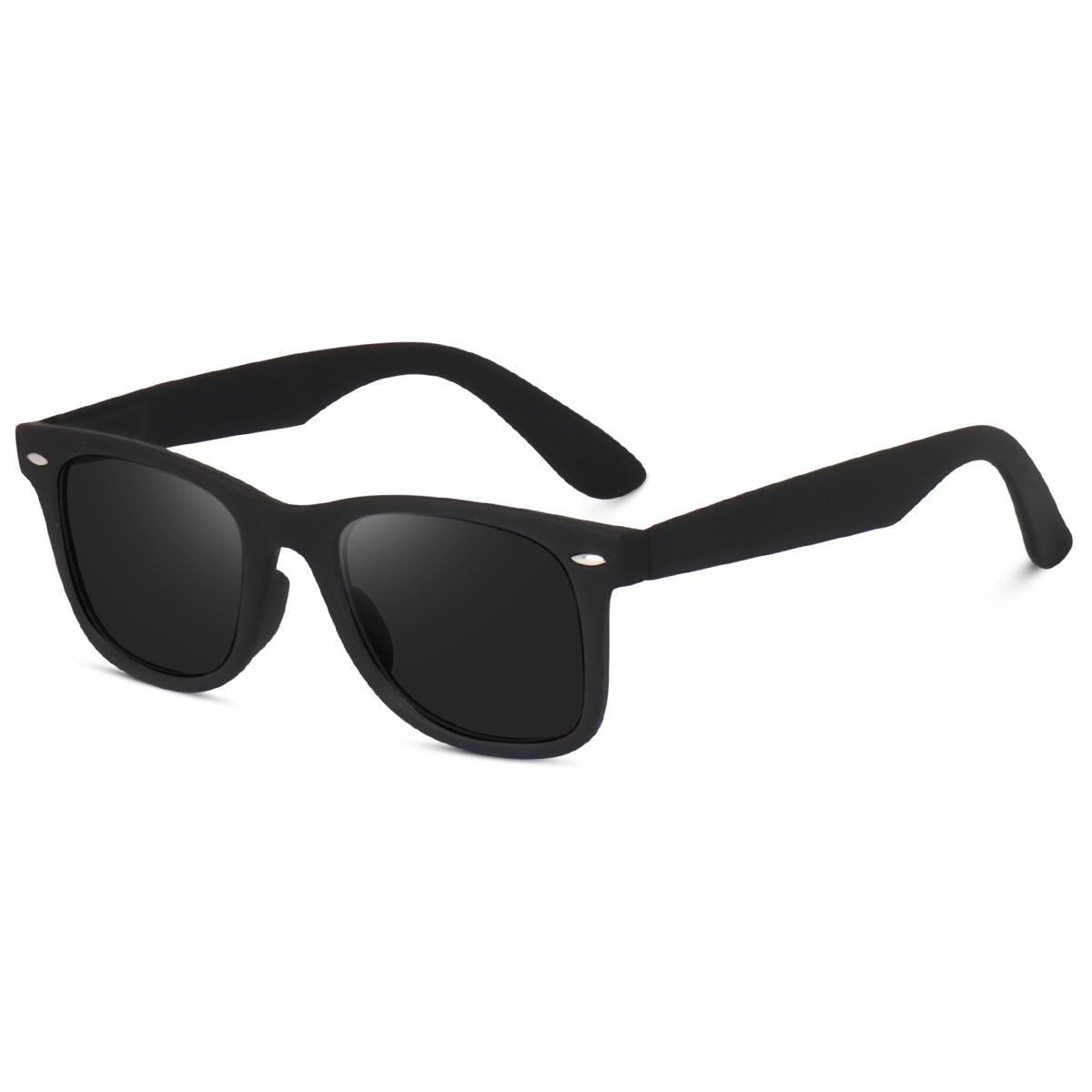 Dervin Square Sunglasses for Men & Women - Medium (Black) - Dervin