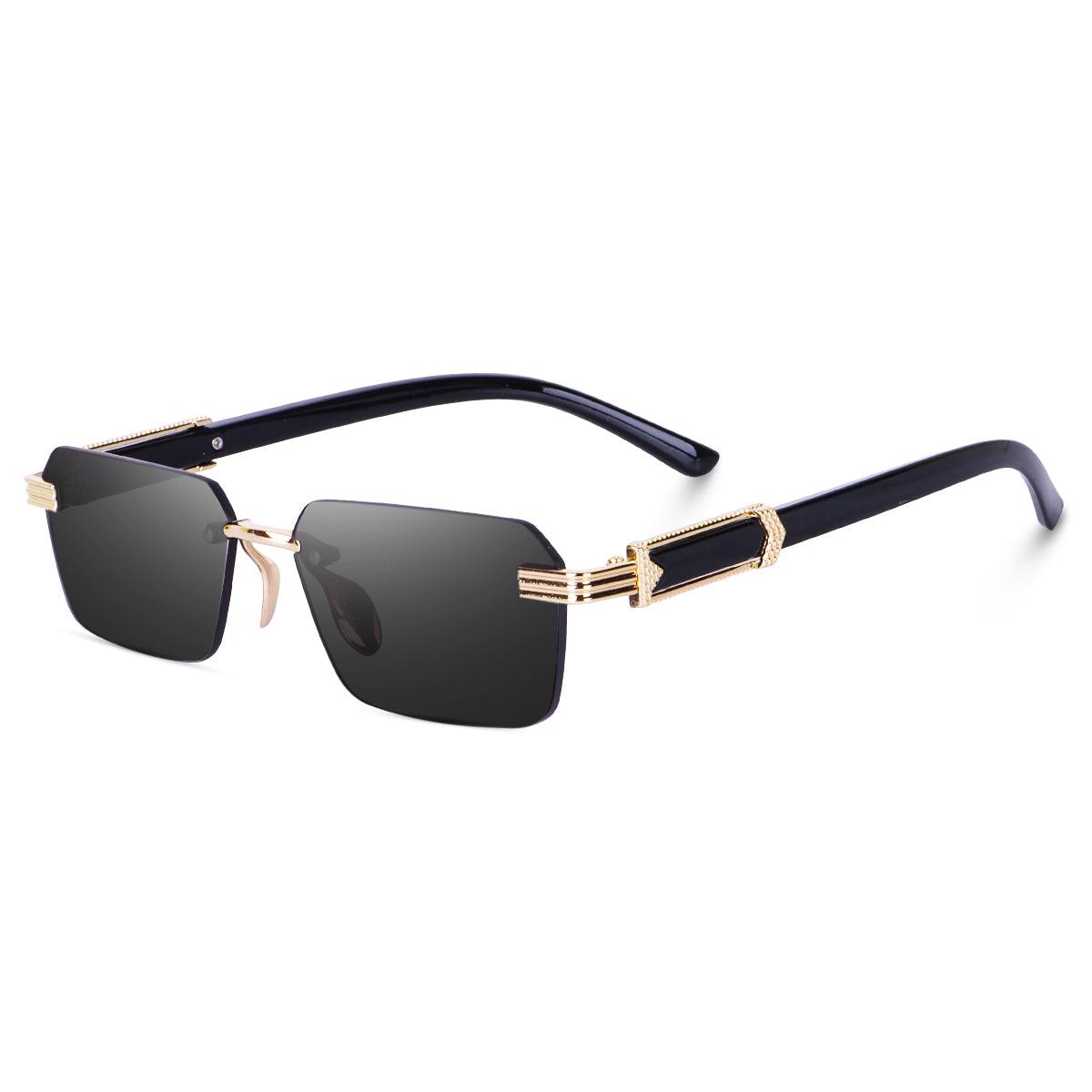 Dervin Rectangular Rimless Sunglasses for Men and Women - Dervin