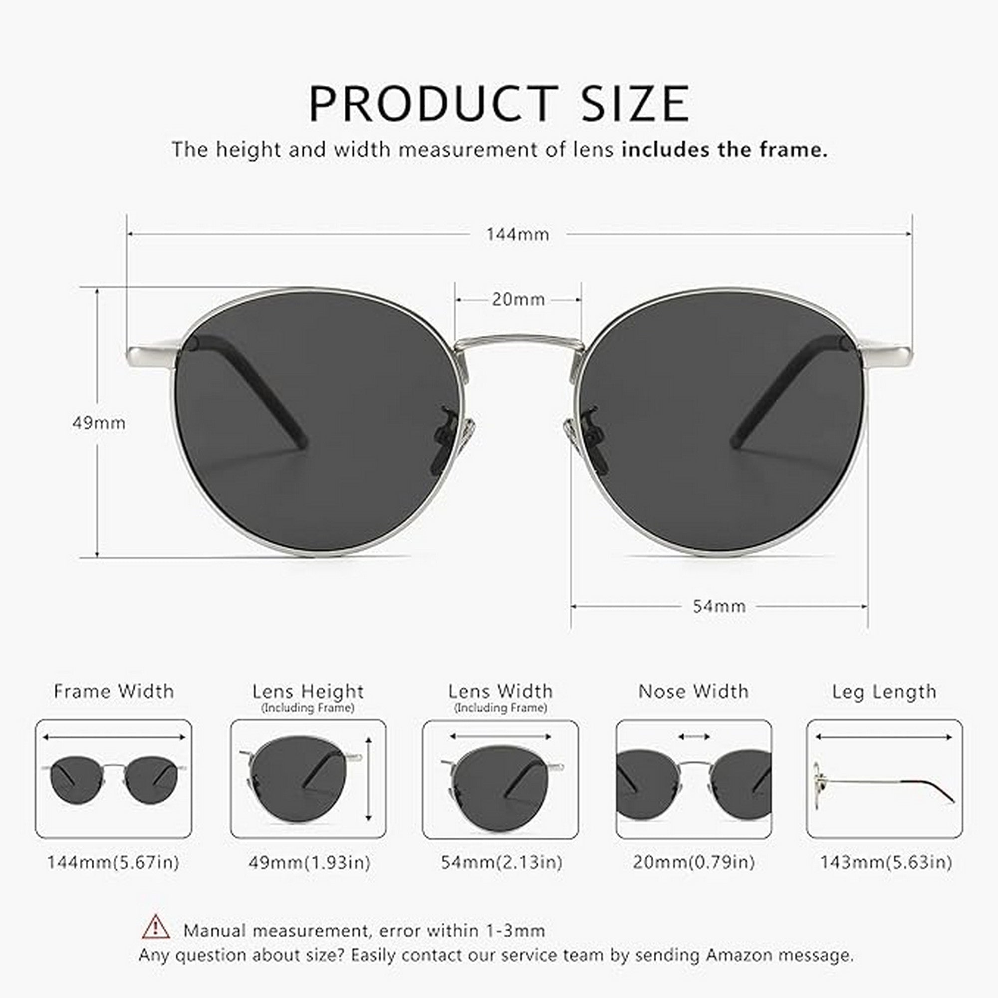 Dervin Ponderable UV Protection Coating Round Sunglasses for Men and Women Classic Metal Sun Glasses