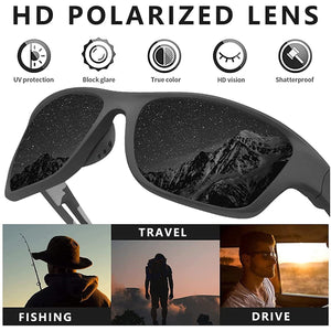 Dervin UV Protected Polarized Sports Sunglasses for Men Driving Cycling Fishing Cricket Sunglasses - Dervin