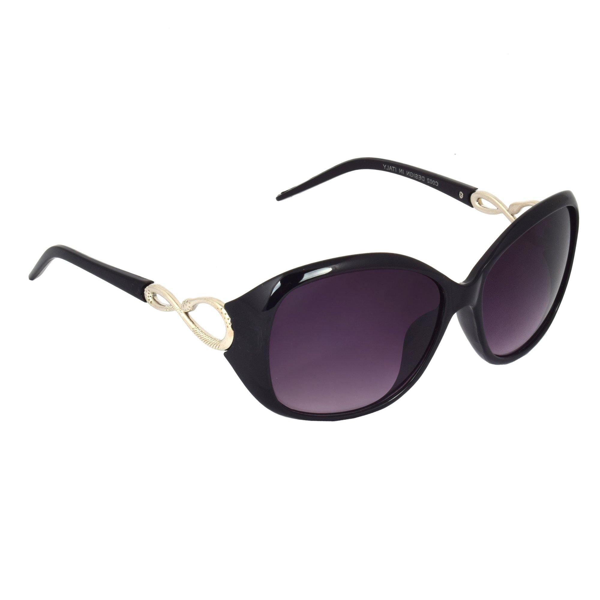 Dervin Oversized Women's Sunglasses (Black) - Dervin