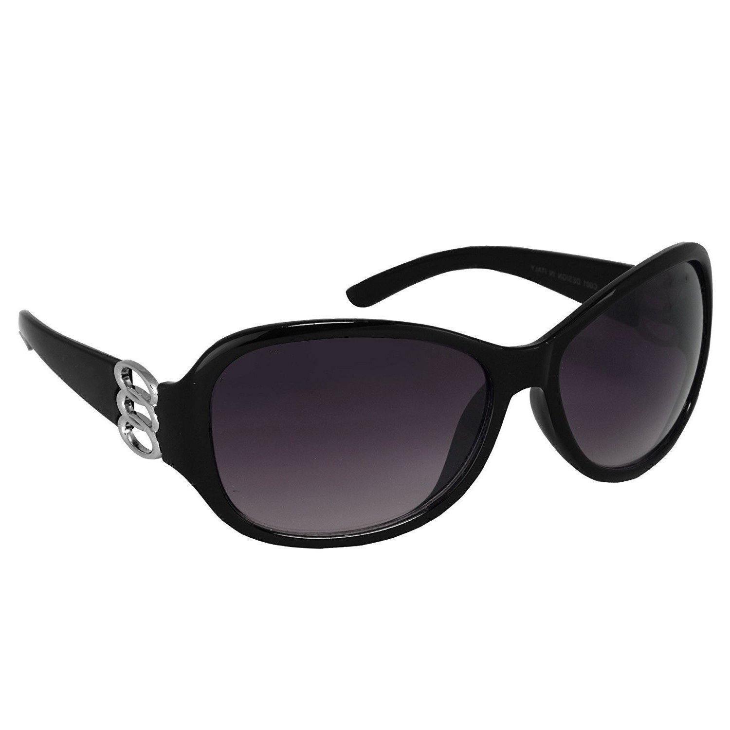 Dervin Oversized Women's Sunglasses (Black) - Dervin