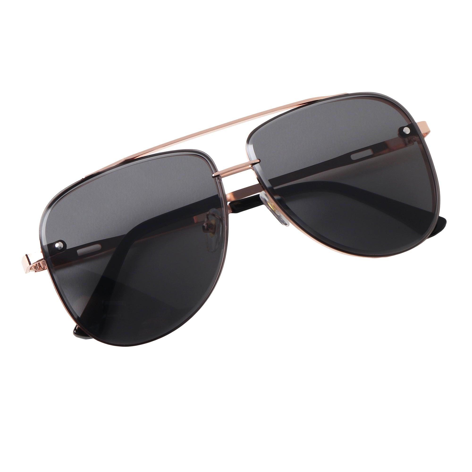 Dervin UV Protected Driving Pilot Metal Body Aviator Sunglasses for Men and Women - Dervin