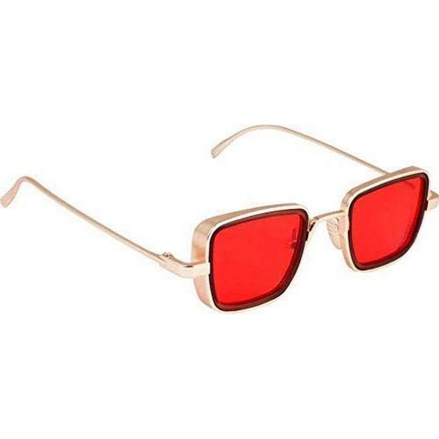 Dervin Kabir Singh Square Sunglasses (Red) - Dervin