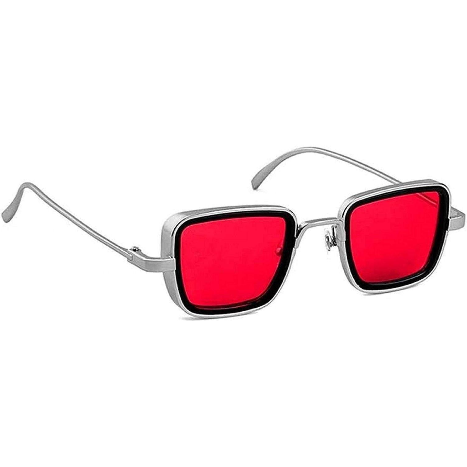 Dervin Kabir Singh Square Sunglasses (Red) - Dervin