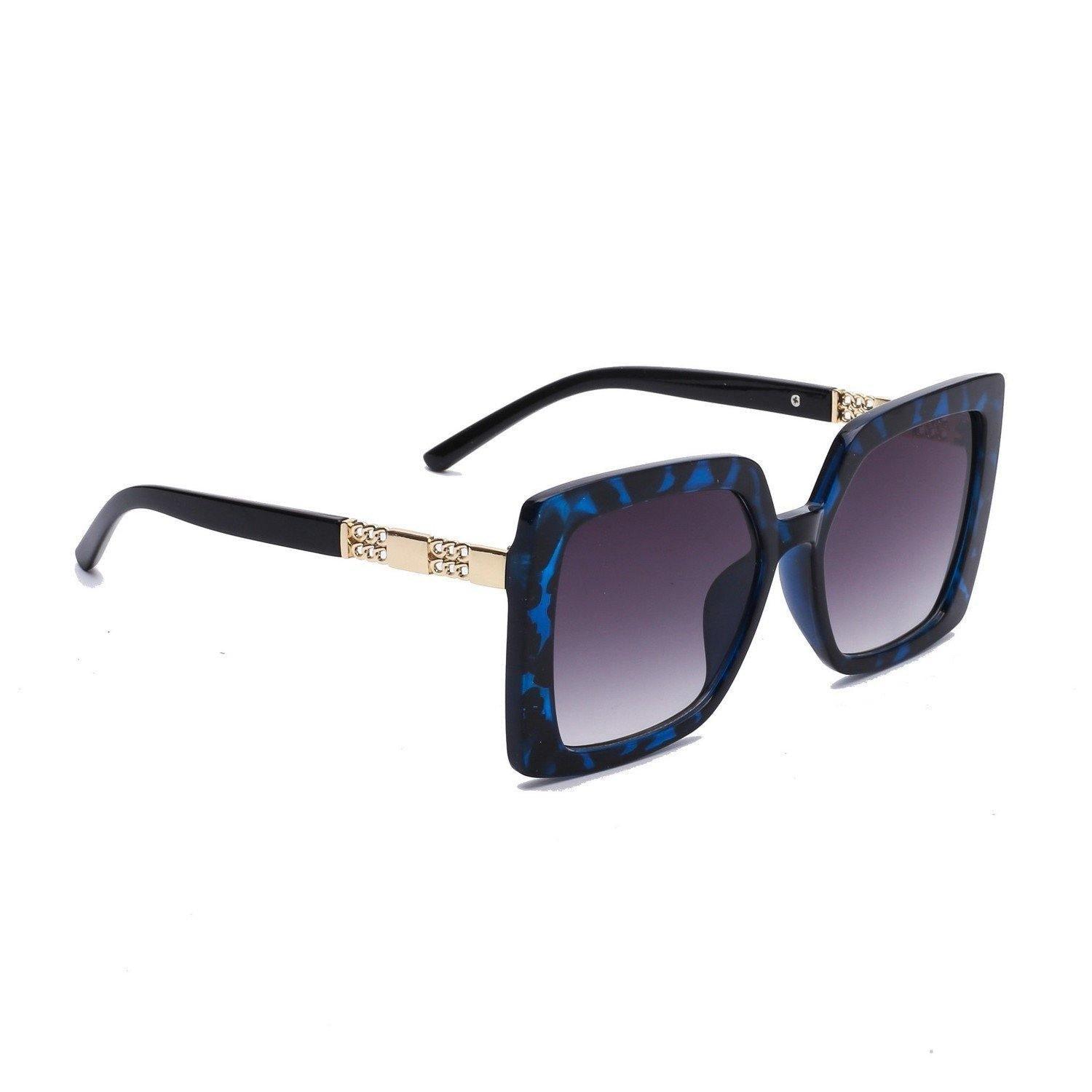 Dervin Oversized Square Shape Women's Sunglasses (Black) - Dervin