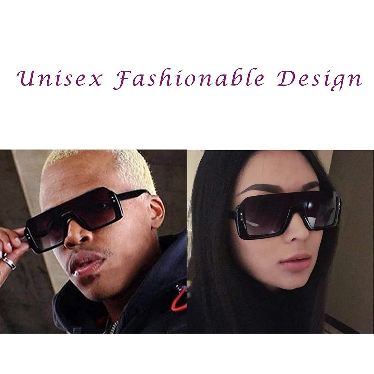 Square Unisex Half Rim Sunglass inspired by Shahid Kapoor and Sahil Khan Sunglasses - Dervin