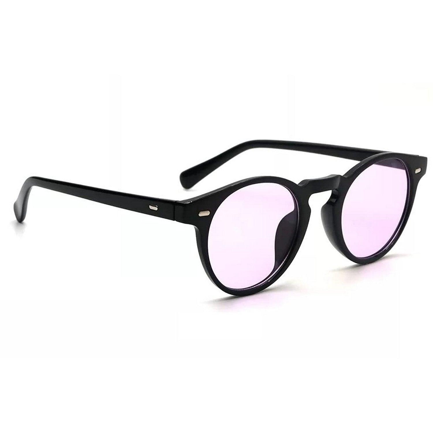 UV Protected Small Shape Rivet Round Sunglass for Men and Women - Dervin