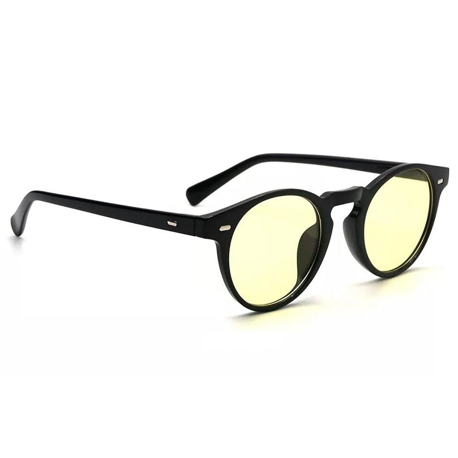 UV Protected Small Shape Rivet Round Sunglass for Men and Women - Dervin